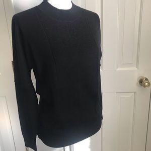 Armani Jeans black wool ribbed sweater